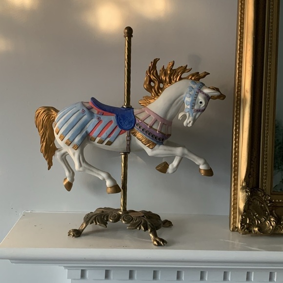 American horse Carousel by Tobin Fraley Signed and Numbered‎ 986/9500 Flame Mane